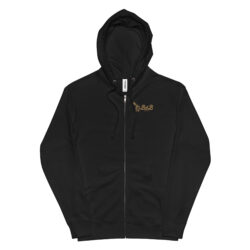 Unisex fleece zip up hoodie